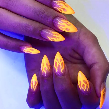 creating stunning flame nails